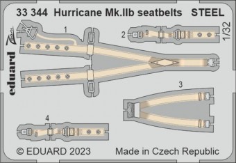 Eduard 33344 Hurricane Mk.IIb seatbelts STEEL REVELL 1:32