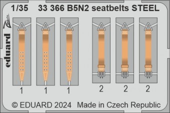Eduard 33366 B5N2 seatbelts STEEL BORDER MODEL 1:35