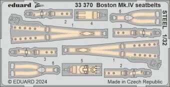 Eduard 33370 Boston Mk.IV seatbelts STEEL HKM 1:32