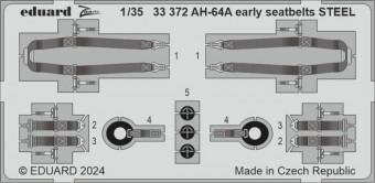 Eduard 33372 AH-64A early seatbelts STEEL 1:35
