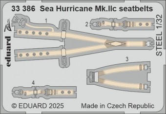 Eduard 33386 Sea Hurricane Mk.IIc seatbelts STEEL for Revell 1:32