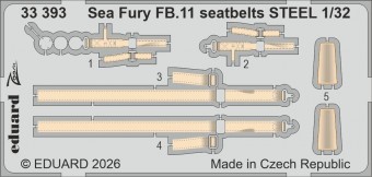 Eduard Accessories 33393 Sea Fury FB.11 seatbelts STEEL for DBMK 1:32
