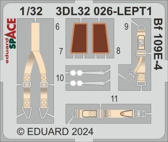 Eduard 3DL32026 Bf 109E-4 SPACE 1:32