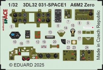 Eduard 3DL32031 A6M2 Zero SPACE TAMIYA 1:32