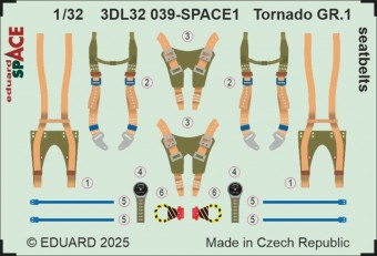 Eduard 3DL32039 Tornado GR.1 seatbelts SPACE for Italeri 1:32