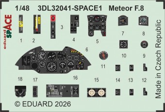 Eduard 3DL32041 Meteor F.8 SPACE for Revell 1:32