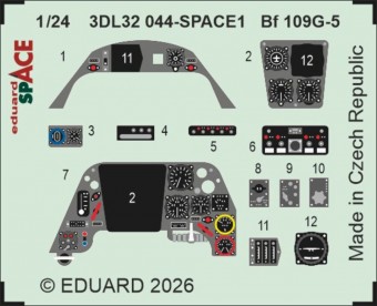 Eduard 3DL32044 Bf 109G-5 SPACE for Airfix 1:24