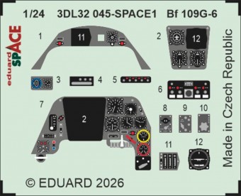 Eduard 3DL32045 Bf 109G-6 SPACE for Airfix 1:24