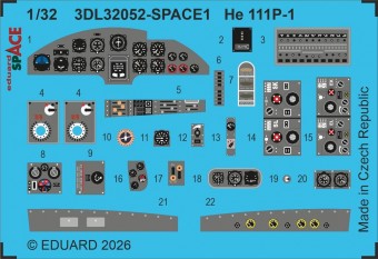 Eduard Accessories 3DL32052 He 111P-1 SPACE for Revell 1:32