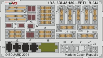 Eduard 3DL48180 B-24J SPACE HOBBY BOSS 1:48