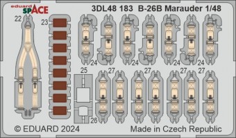 Eduard 3DL48183 B-26B Marauder SPACE ICM 1:48
