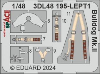 Eduard 3DL48195 Bulldog Mk.II SPACE 1:48