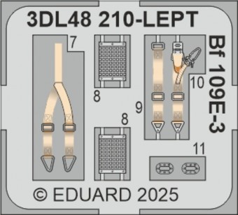 Eduard 3DL48210 Bf 109E-3 SPACE HOBBY BOSS 1:48