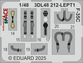 Eduard 3DL48212 F-35C SPACE TAMIYA 1:48