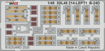 Eduard 3DL48214 B-24D SPACE HOBBY BOSS 1:48