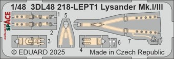 Eduard 3DL48218 Lysander Mk.I/III SPACE AIRFIX 1:48