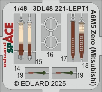 Eduard 3DL48221 A6M5 Zero (Mitsubishi) SPACE FINE MOLDS 1:48