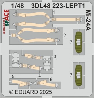 Eduard 3DL48223 Mi-24A SPACE TRUMPETER 1:48