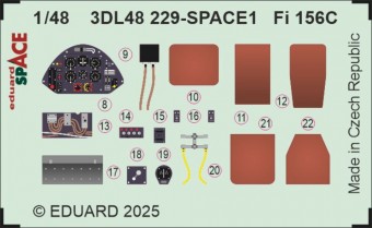 Eduard 3DL48229 Fi 156C SPACE TAMIYA 1:48