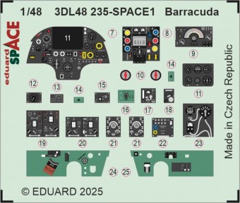 Eduard 3DL48235 Barracuda SPACE TRUMPETER 1:48