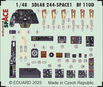 Eduard 3DL48244 Bf 110D SPACE EDUARD 1:48
