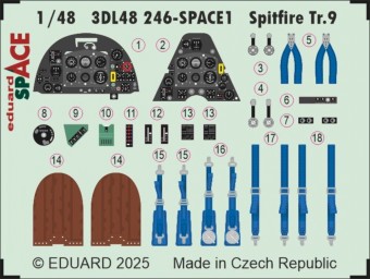 Eduard 3DL48246 Spitfire Tr.9 SPACE AIRFIX 1:48