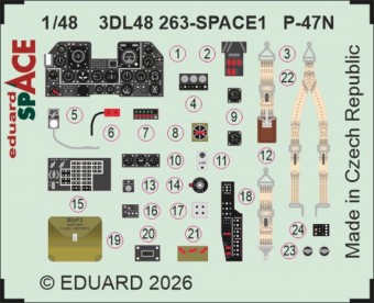 Eduard 3DL48263 P-47N SPACE for Miniart 1:48