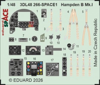 Eduard 3DL48266 Hampden B Mk.I SPACE for ICM 1:48