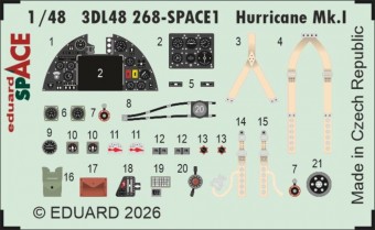 Eduard 3DL48268 Hurricane Mk.I SPACE for Arma Hobby 1:48
