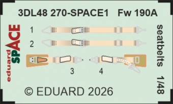 Eduard 3DL48270 Fw 190A seatbelts SPACE 1:48