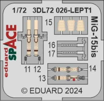 Eduard 3DL72026 MiG-15bis SPACE 1/72