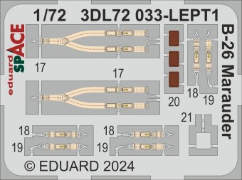 Eduard 3DL72033 B-26 Marauder SPACE HASEGAWA / EDUARD 1:72