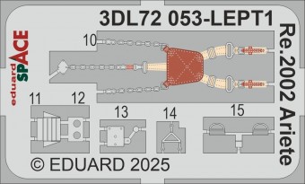 Eduard 3DL72053 Re.2002 Ariete SPACE ITALERI 1:72