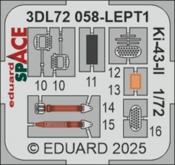 Eduard 3DL72058 Ki-43-II SPACE ARMA HOBBY 1:72