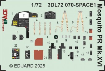 Eduard 3DL72070 Mosquito PR Mk.XVI SPACE 1/72 for Special Hobby 1:72