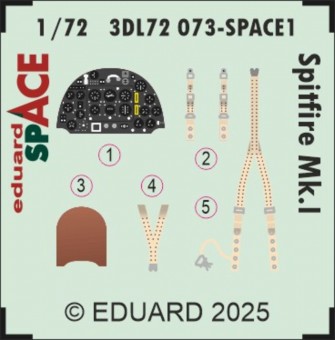 Eduard 3DL72073 Spitfire Mk.I SPACE for IBG 1:72