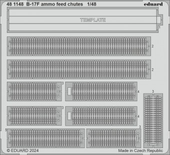 Eduard 481148 B-17F ammo feed chutes 1:48