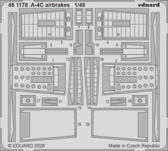 Eduard 481178 A-4C air brakes for Hobby Boss 1:48