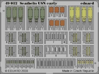 Eduard 49012 Seatbelts USN early 1:48