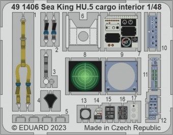 Eduard 491406 Sea King HU.5 cargo interior 1/48 