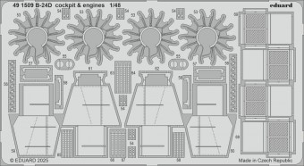 Eduard 491509 B-24D cockpit & engines HOBBY BOSS 1:48