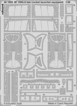 Eduard Accessories 491600 Bf 109G-6 late (rocket launcher equipped) for Tamiya 1:48