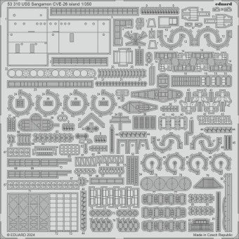 Eduard 53310 USS Sangamon CVE-26 island TRUMPETER 1:350