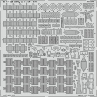 Eduard 53317 USS Midway CV-41 part 4 TRUMPETER 1:350
