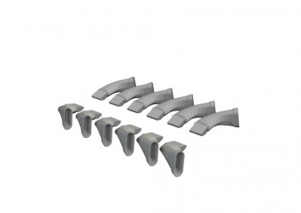 Eduard 624005 Spitfire Mk.VIII exhaust fishtail PRINT AIRFIX 1:24