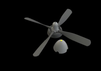 Eduard 6481007 P-51B/C Hamilton Standard propeller uncuffed EDUARD 1:48