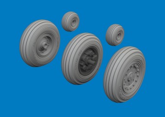 Eduard 6481164 Harrier wheels for Uma Models 1:48