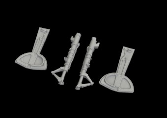 Eduard 6481170 Bf 109G undercarriage legs PRINT for Eduard 1:48