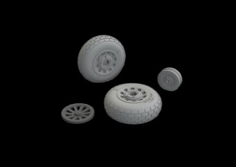 Eduard 648989 P-51B/C wheels block tread EDUARD 1:48