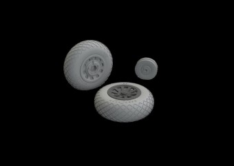 Eduard 648990 P-51B/C wheels diamond tread 2 EDUARD 1:48